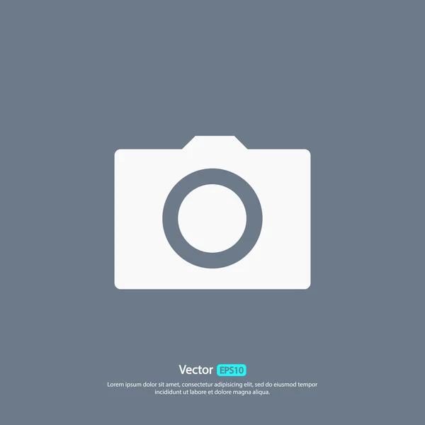 Platte pictogram van de camera — Stockvector