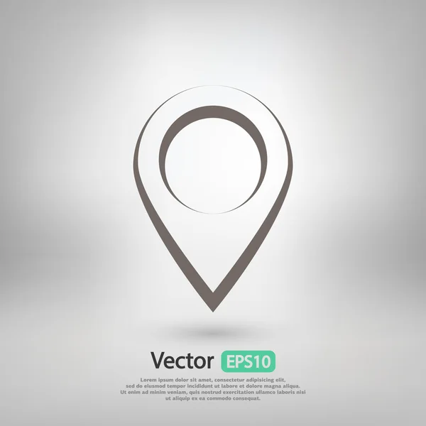 Icono de marca, puntero — Vector de stock