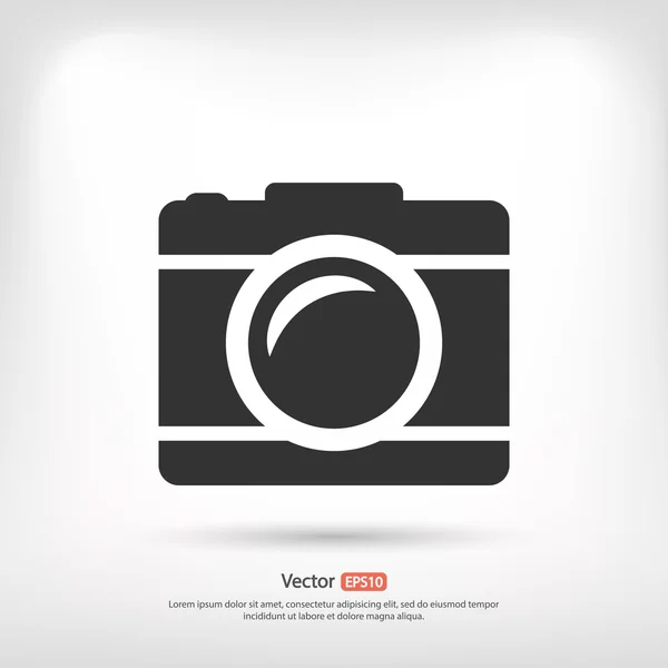 Platte pictogram van de camera — Stockvector