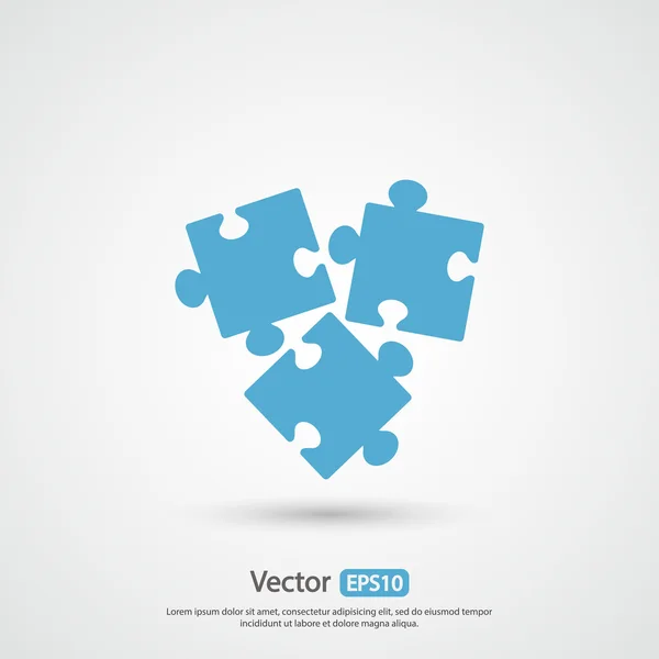 Puzzle piese pictogramă — Vector de stoc