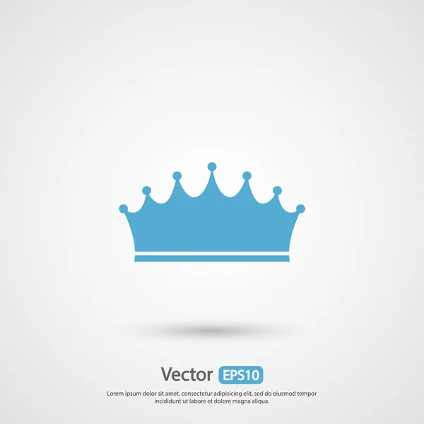 Icono de corona, estilo de diseño plano — Vector de stock