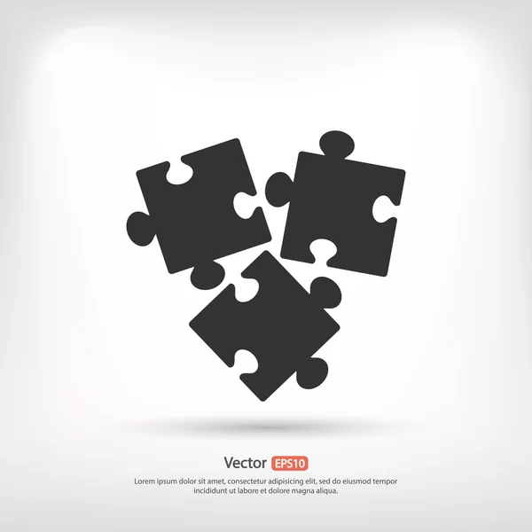Puzzle pièces icône — Image vectorielle