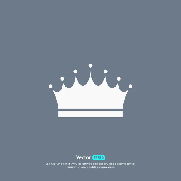 Crown  icon, Flat design style — Stock Vector