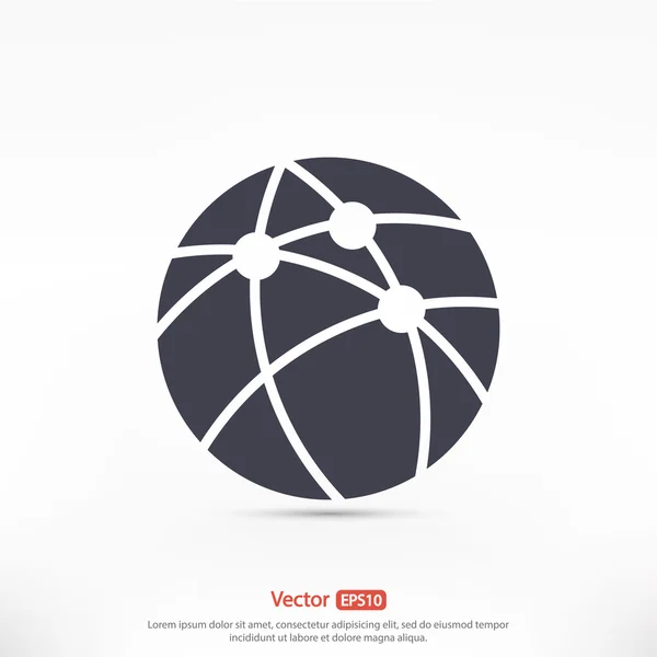 Global technology or social network icon — Stockový vektor