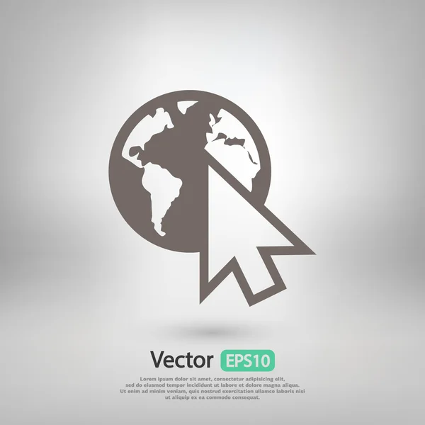 Megy web ikon, lapos stílusú — Stock Vector