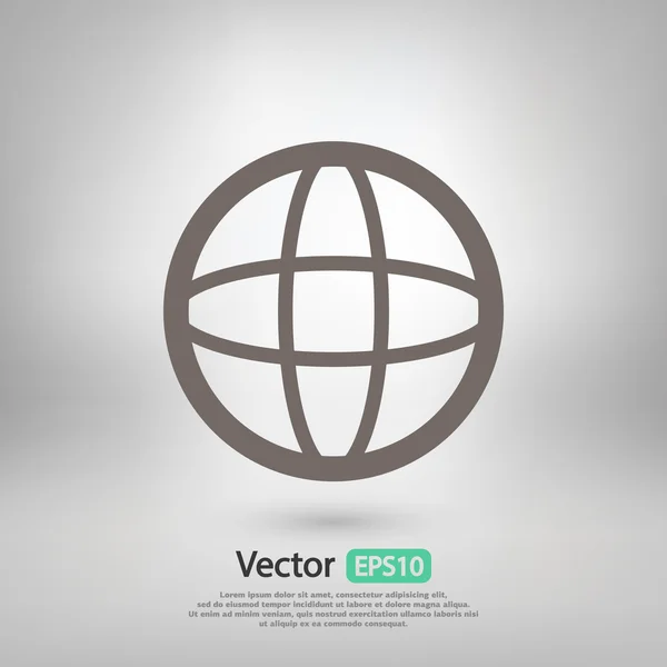 Wereldbol pictogram ontwerp — Stockvector