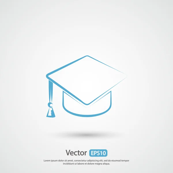 Ícone de boné de graduação — Vetor de Stock