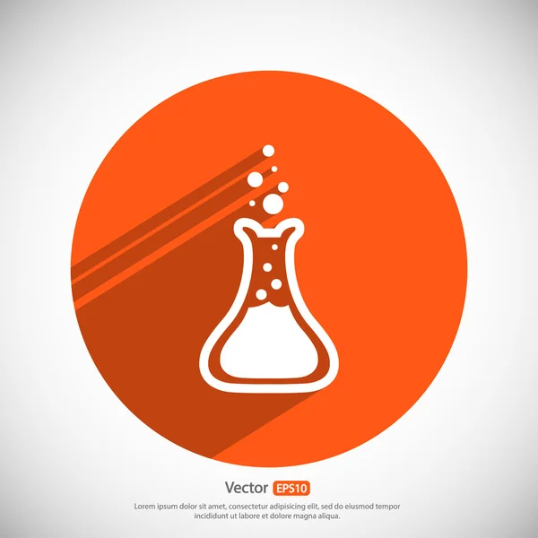 Icono de vidrio de laboratorio — Vector de stock