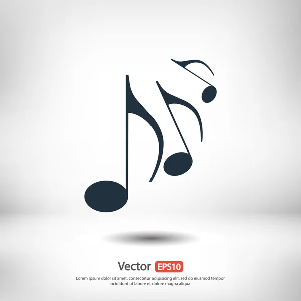 Diseño de icono de música — Vector de stock