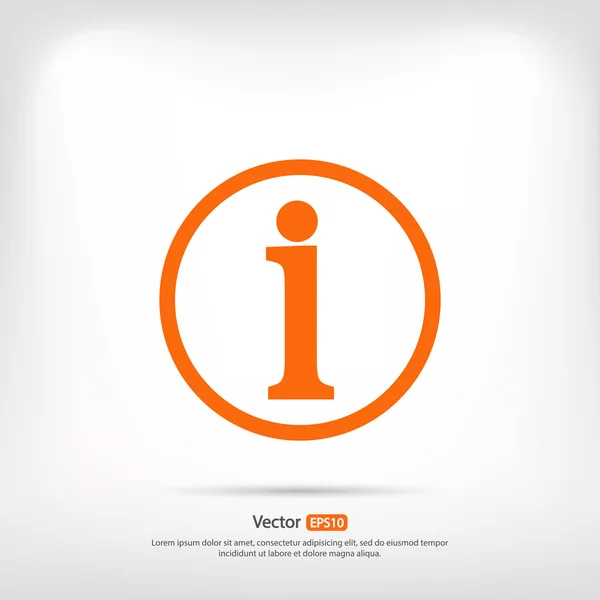 Signo de información icono — Vector de stock