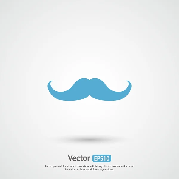Mustață pictogramă plat — Vector de stoc