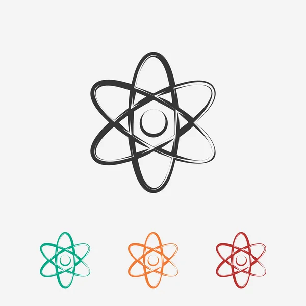 Atom icon. flat design — Stock Vector