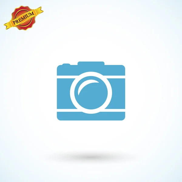 Platte pictogram van de camera — Stockvector