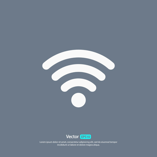 Беспроводная икона, стиль плоского дизайна
