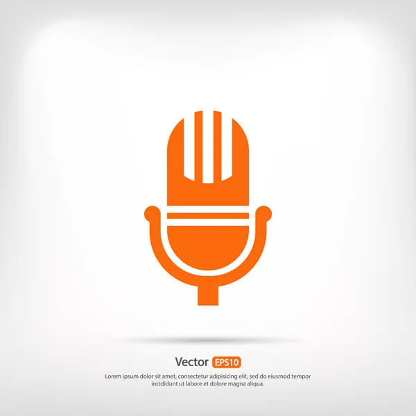 Microphone Icon Design — Stock Vector