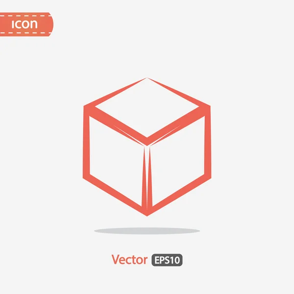 Icono de diseño del logotipo del cubo 3d — Archivo Imágenes Vectoriales