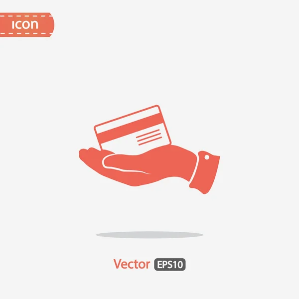 Icono de tarjeta de crédito bancaria — Vector de stock