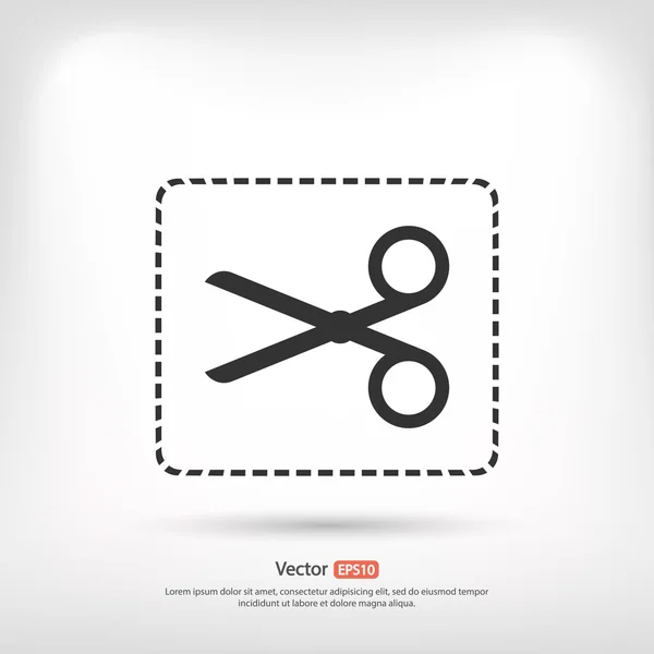 Scissors flat icon — Stock Vector