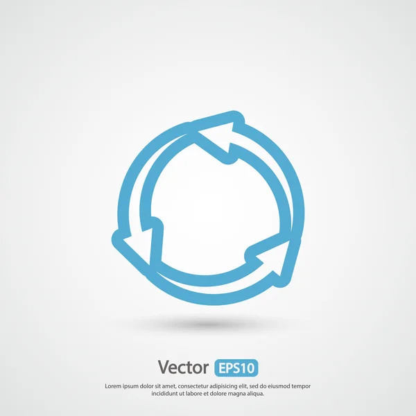 Flecha circular icono — Vector de stock