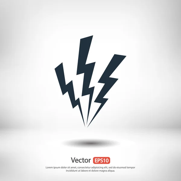 Lightning icon design — Stock Vector