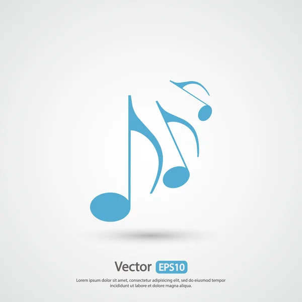 Ícone de música design — Vetor de Stock