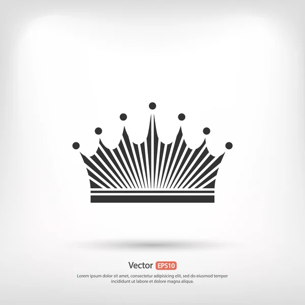 Икона короны, стиль плоского дизайна — стоковый вектор