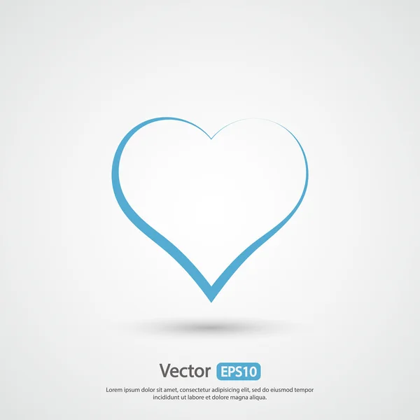 Hart pictogram, platte ontwerp — Stockvector