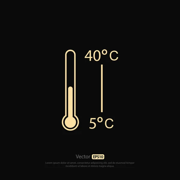 Icon дизайн термометр — стоковий вектор
