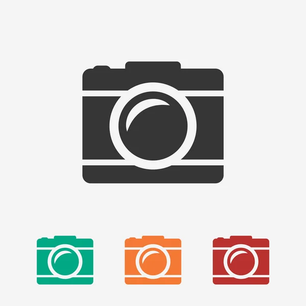 Platte pictogram van de camera — Stockvector