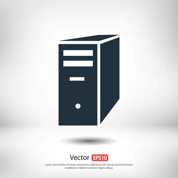 Pictogram van de server van de computer — Stockvector