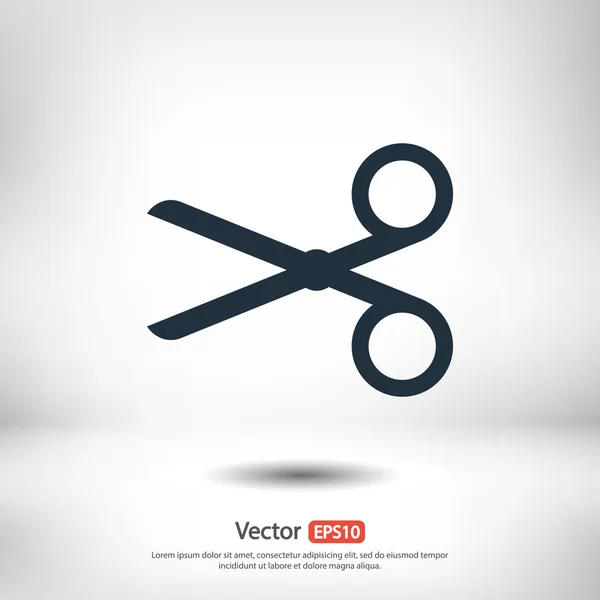 Scissors flat icon — Stock Vector