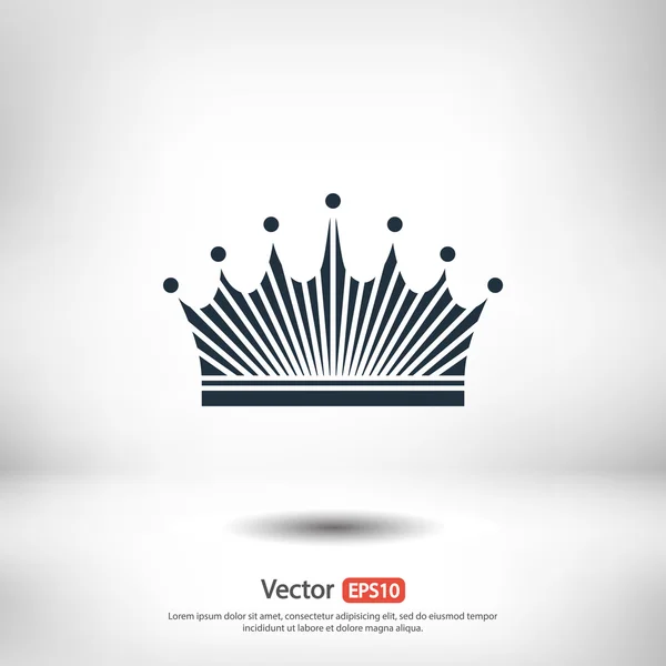 Crown  icon, Flat design style — Stock Vector