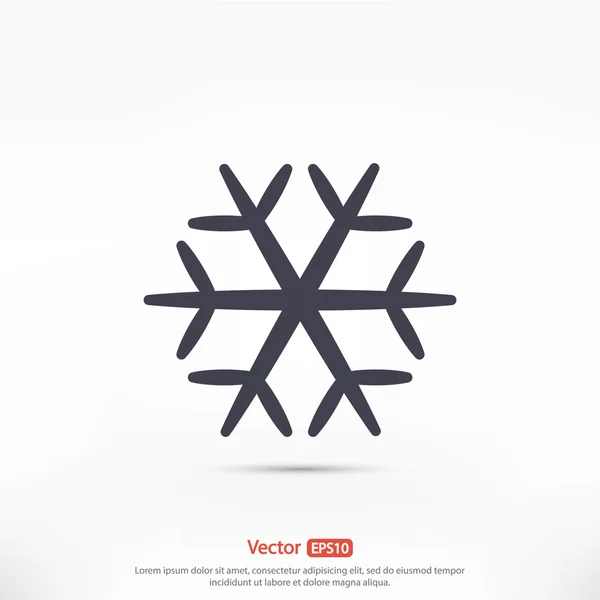 Ikon datar Snowflake - Stok Vektor