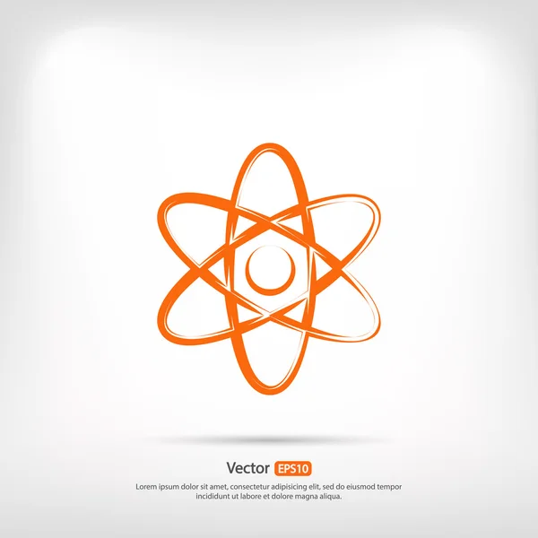 Atom icon. flat design — Stock Vector