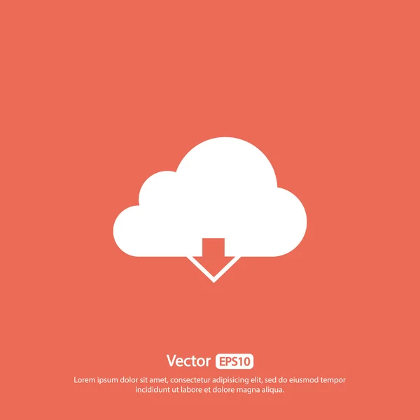 Cloud computing icono de descarga — Vector de stock