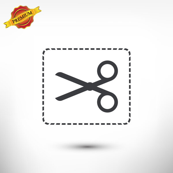 Ножницы плоская икона