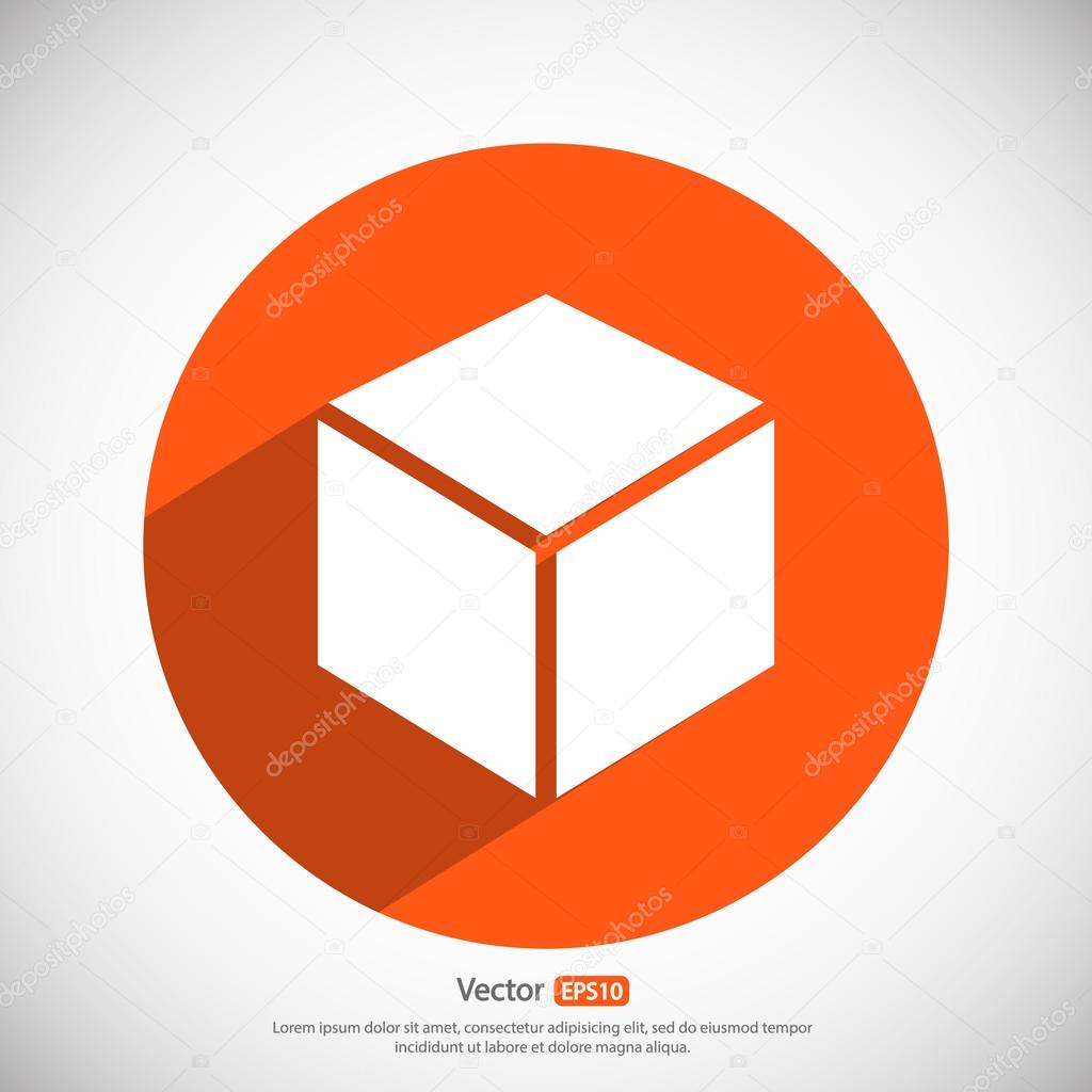 3d cube logo design icon