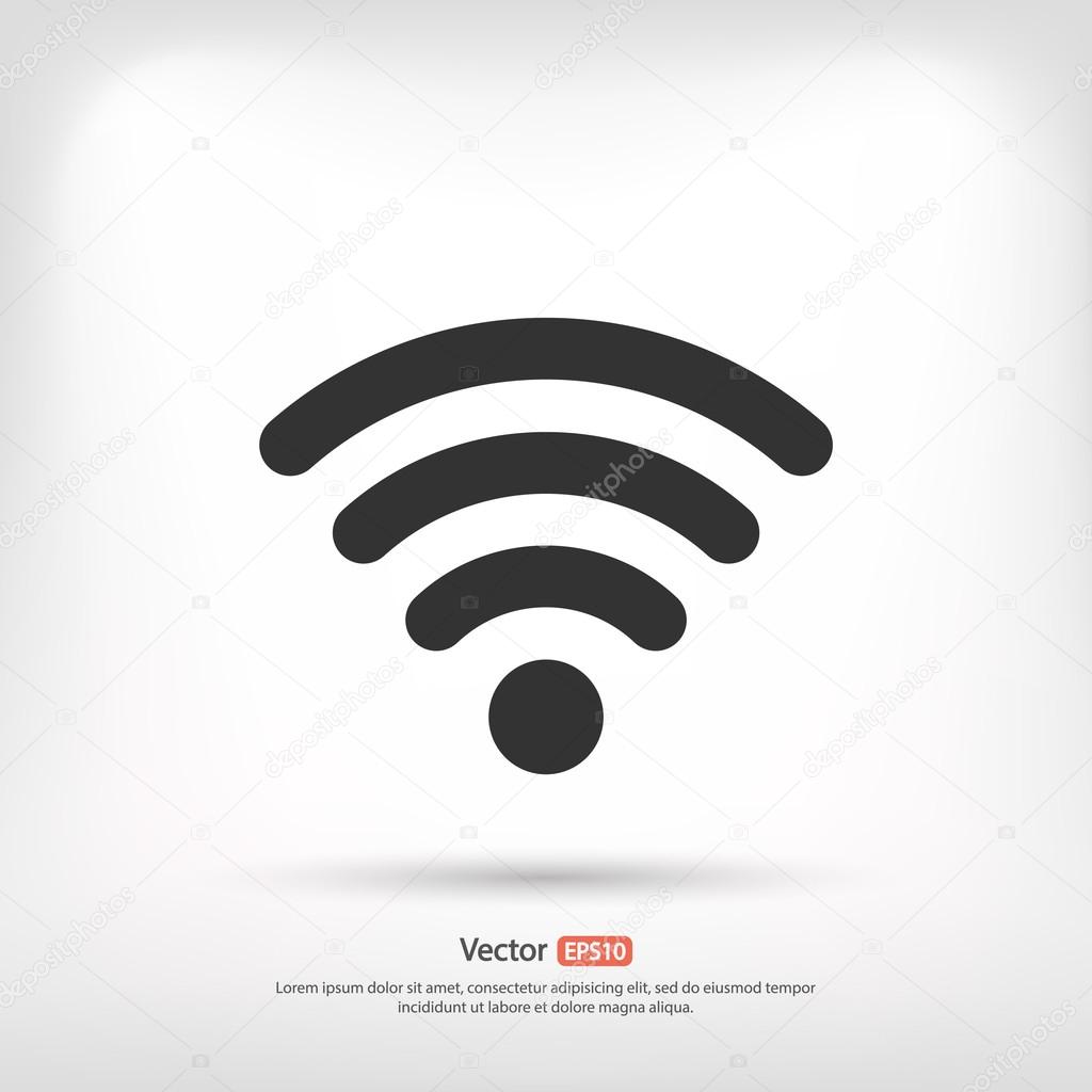 Wireless Icon,  Flat design style