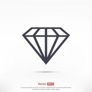 elmas simgesi, düz tasarım