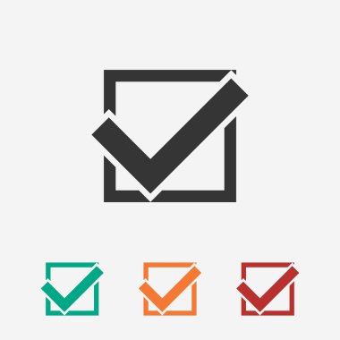 simge onaylayın. düz tasarım stil