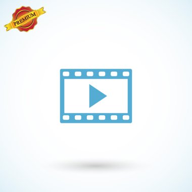 video simgesi, düz tasarım