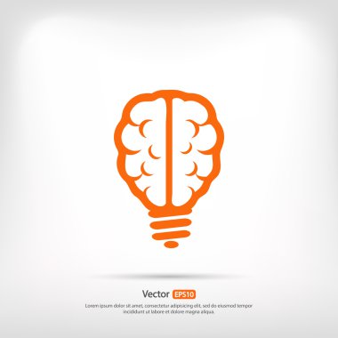 Beyin simge düz tasarım stil