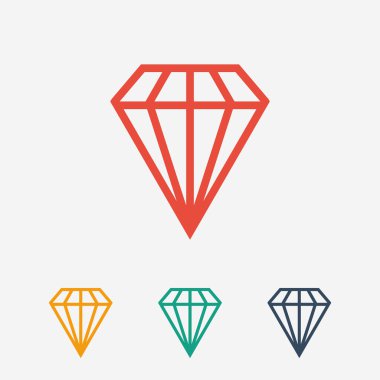 elmas simgesi, düz tasarım