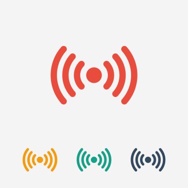 Kablosuz simgesi, düz tasarım stili