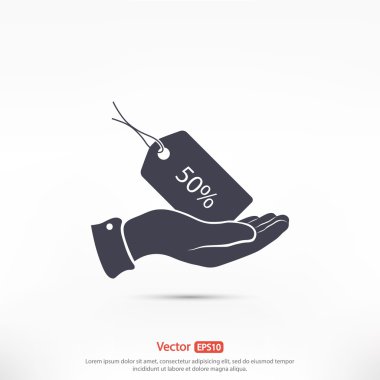yüzde 50's etiketi simgesi