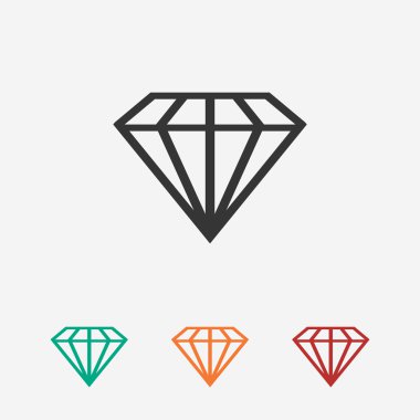 elmas simgesi, düz tasarım