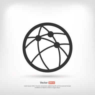 Küresel teknoloji ya da sosyal ağ simgesini