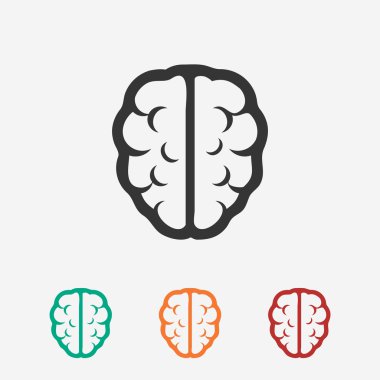 Beyin simge düz tasarım stil