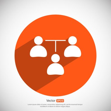 Bağlantı simgesi, düz tasarım