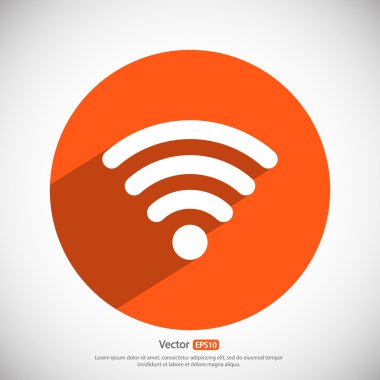 Kablosuz simgesi, düz tasarım stili